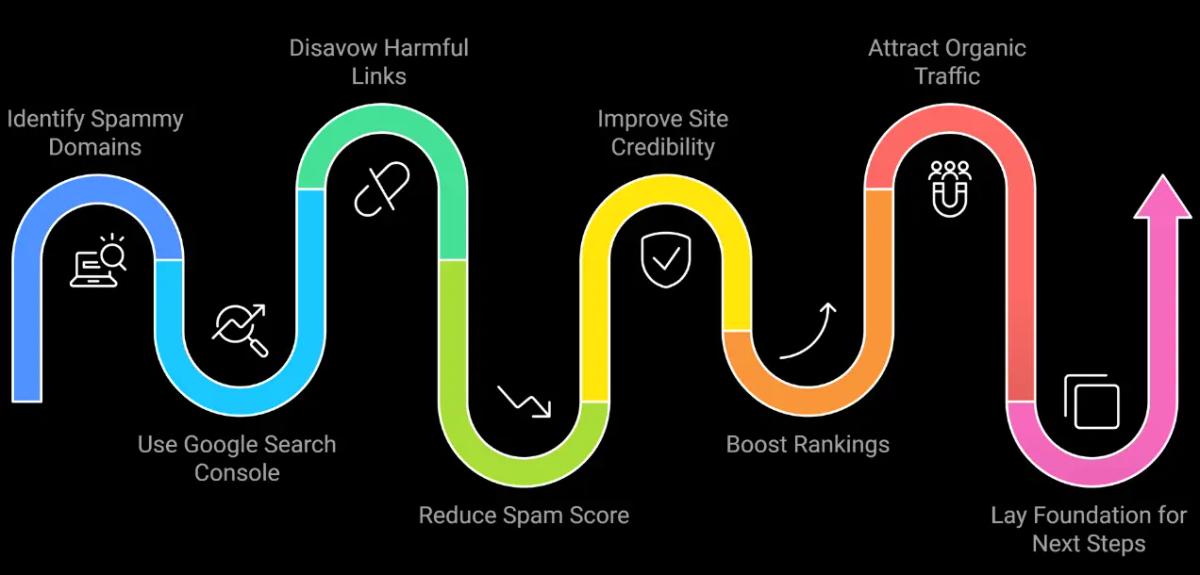 Insights showing cleaning up spammy backlinks for History of Soccer